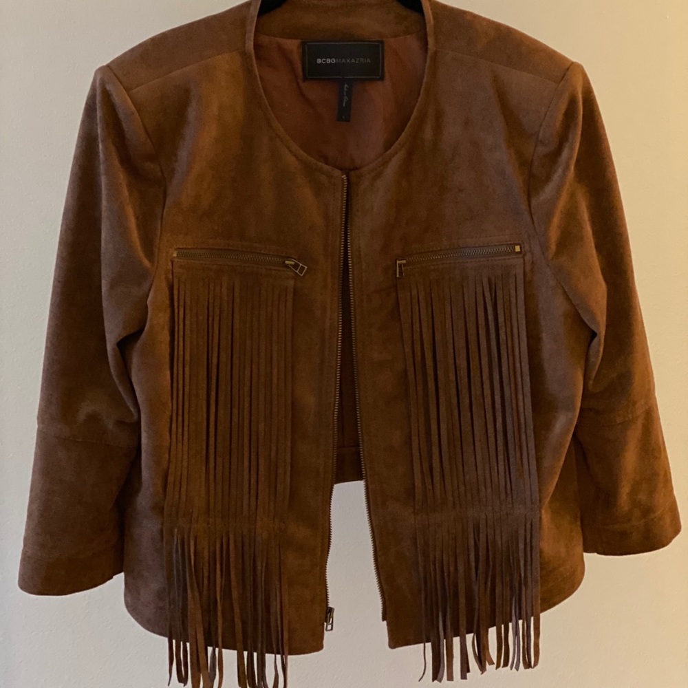 BCBGMaxAzria brown suede jacket